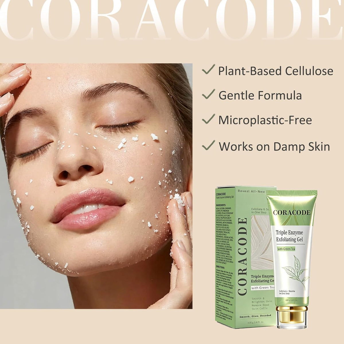 Stacific™ Triple Enzyme Green Tea Aqua Peel Gel Gentle Rolling Ex fol i a tor for Face & Body
